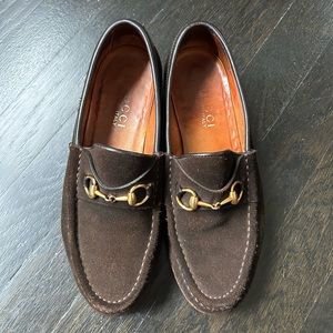 Gucci suede loafers